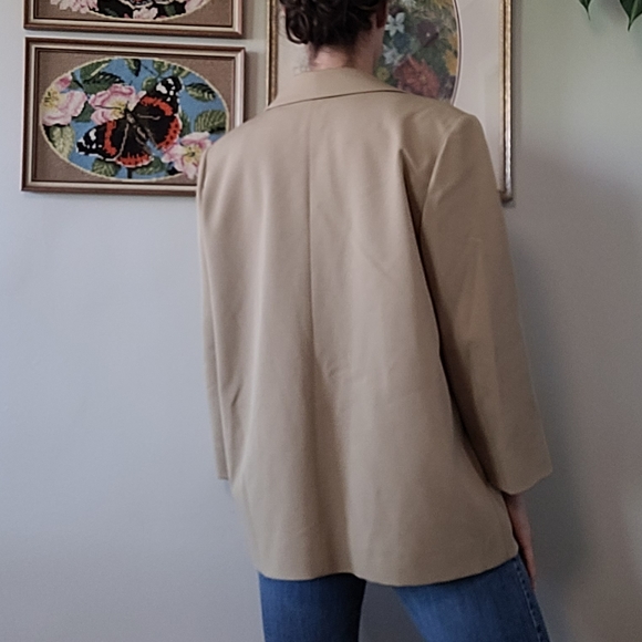 Vintage tan blazer jacket - Picture 4 of 5